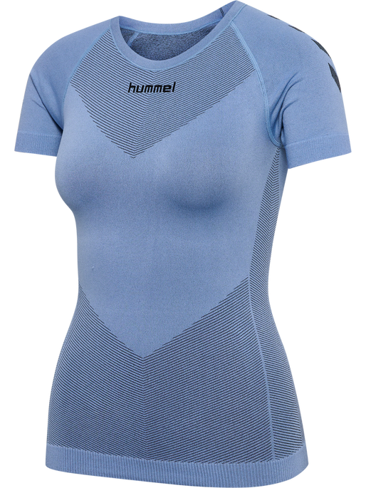 HUMMEL FIRST SEAMLESS JERSEY S/S W, BEL AIR BLUE, packshot