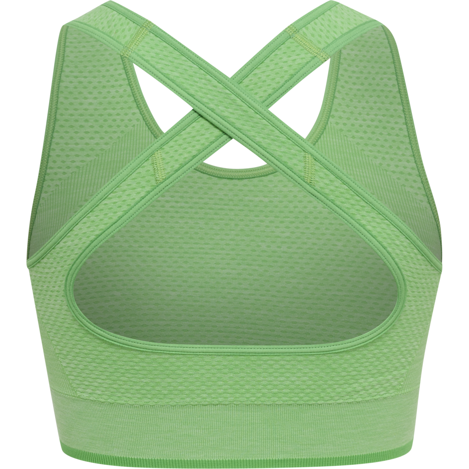 hmlMT UNA SEAMLESS SPORTS TOP, SUMMER GREEN MELANGE, packshot