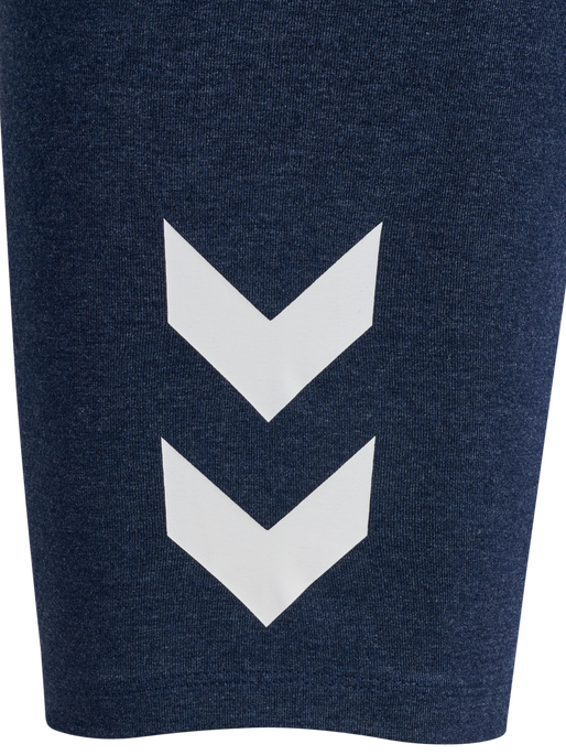 hmlPULSE LOGO MW SHORT TIGHTS, DRESS BLUE MELANGE, packshot