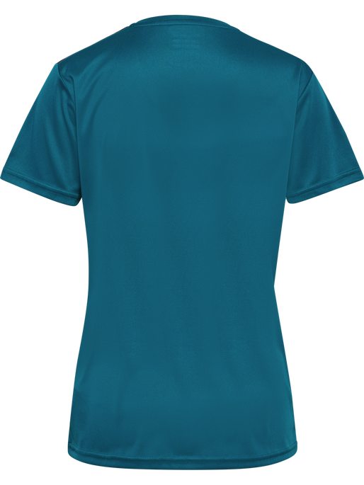 hmlAUTHENTIC PL JERSEY S/S WOMAN, BLUE CORAL/SULPHUR SPRING, packshot