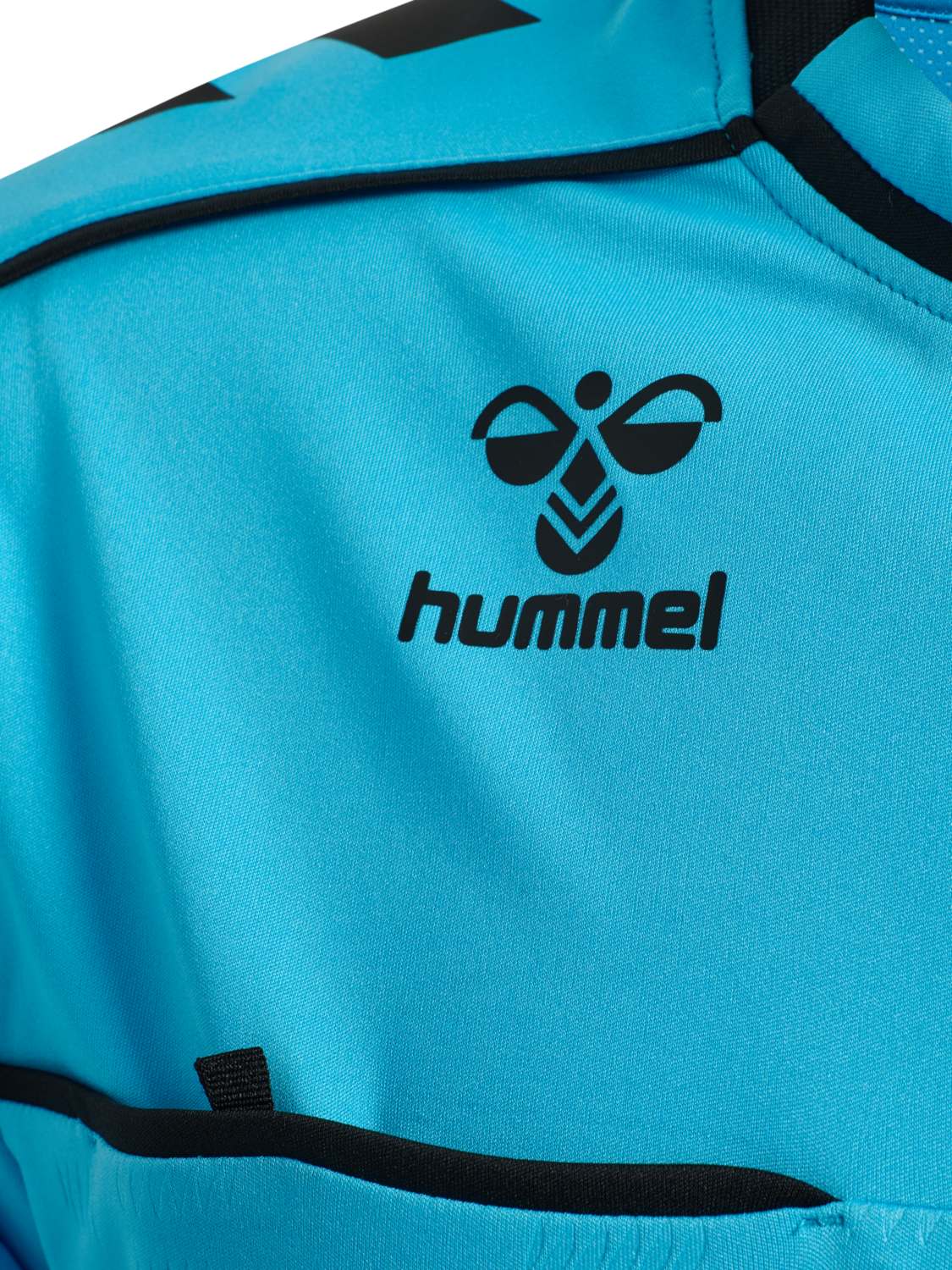 hmlREFEREE JERSEY L/S, NEON BLUE, packshot