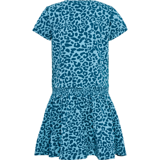 hmlFLOWY AOP DRESS S/S, BLUE CORAL, packshot