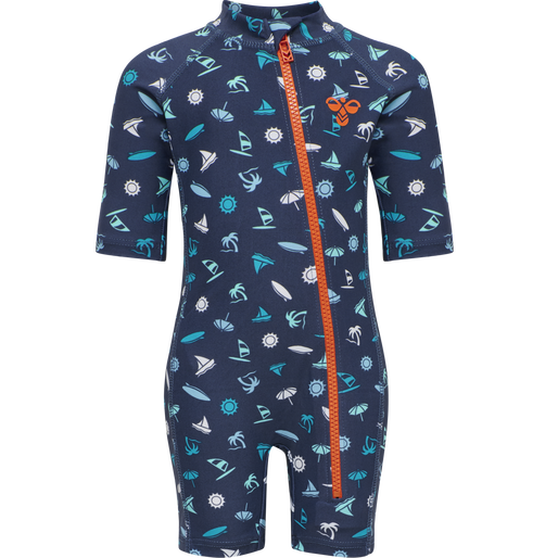 hmlBEACH SWIMSUIT, DARK DENIM, packshot