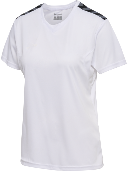 hmlAUTHENTIC PL JERSEY S/S WOMAN, WHITE, packshot