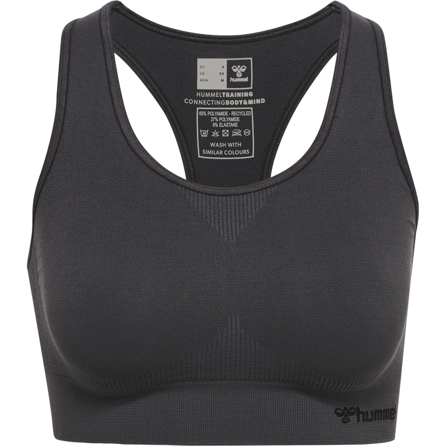 hmlTIF SEAMLESS SPORTS TOP, ASPHALT, packshot