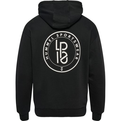 hmlLP10 BOXY SWEAT HOODIE, BLACK, packshot