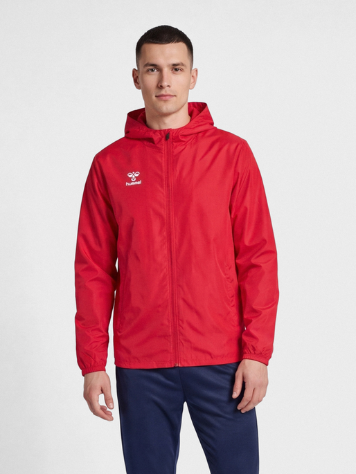 hmlESSENTIAL AW JACKET, TRUE RED, model