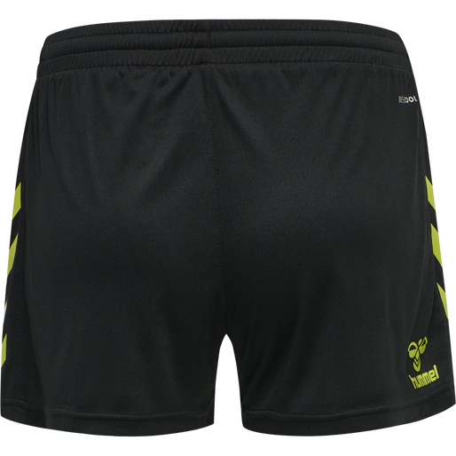 hmlCORE XK POLY SHORTS WOMAN, BLACK/LIME POPSICLE, packshot