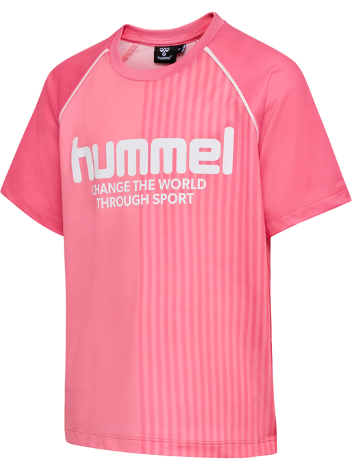 hmlMEXINE T-SHIRT S/S, GERANIUM PINK, packshot