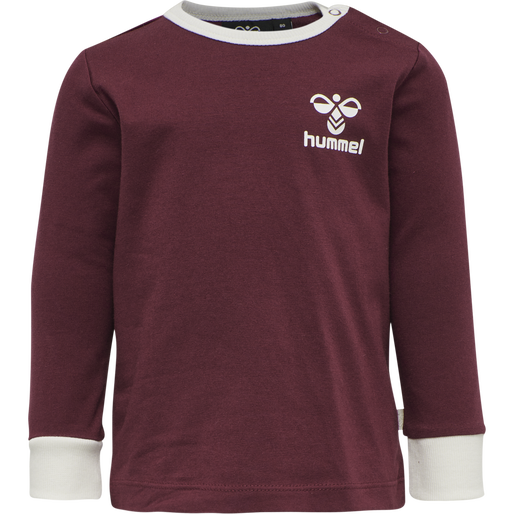 hmlMAUILINO T-SHIRT L/S, CHOCOLATE TRUFFLE, packshot