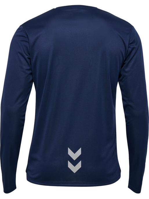 hmlRUN JERSEY L/S, BLACK IRIS, packshot