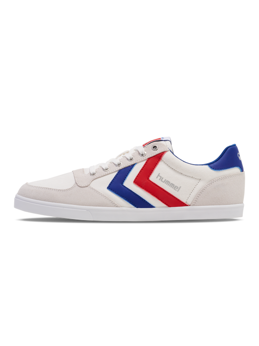 HUMMEL SLIMMER STADIL LOW, WHITE/BLUE/RED/GUM HUMMEL SLIMMER STADIL LOW, WHITE/BLUE/RED/GUM, packshot