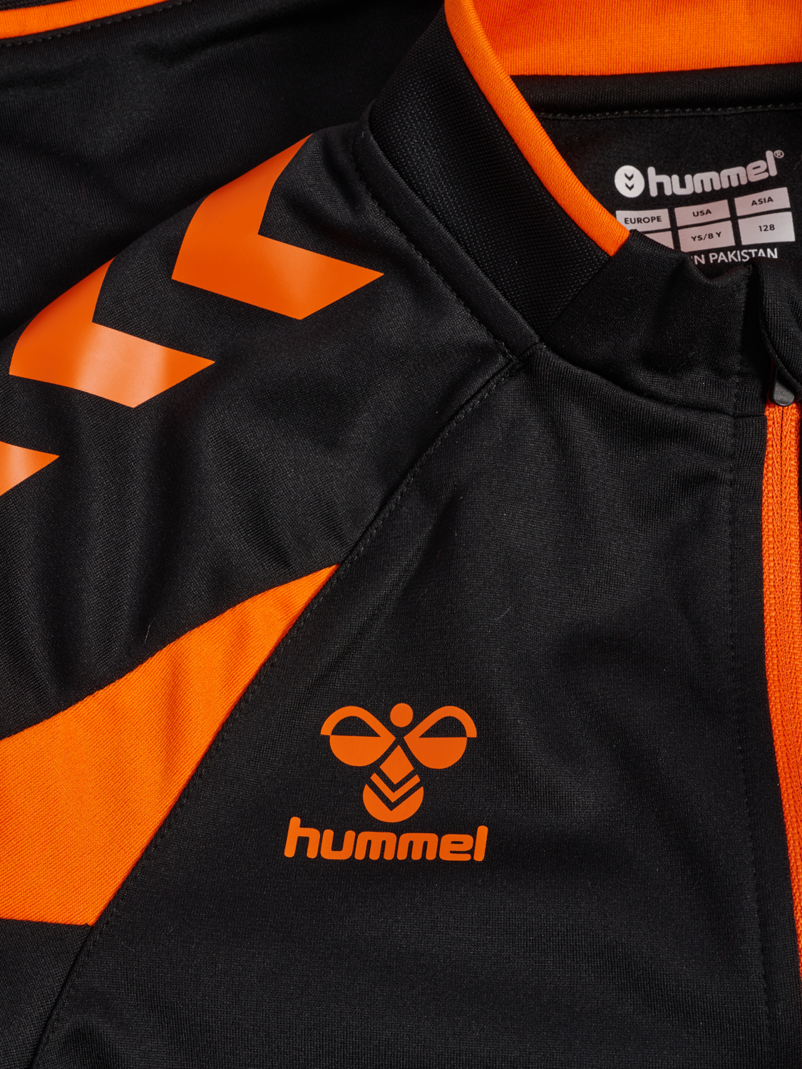 hmlCORE 2.0 TRACK ZIP JACKET KIDS, BLACK/ORANGE TIGER, packshot