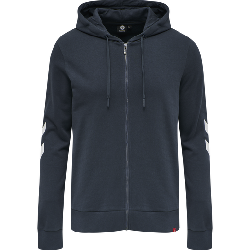 hmlLEGACY ZIP HOODIE PLUS, BLUE NIGHTS, packshot
