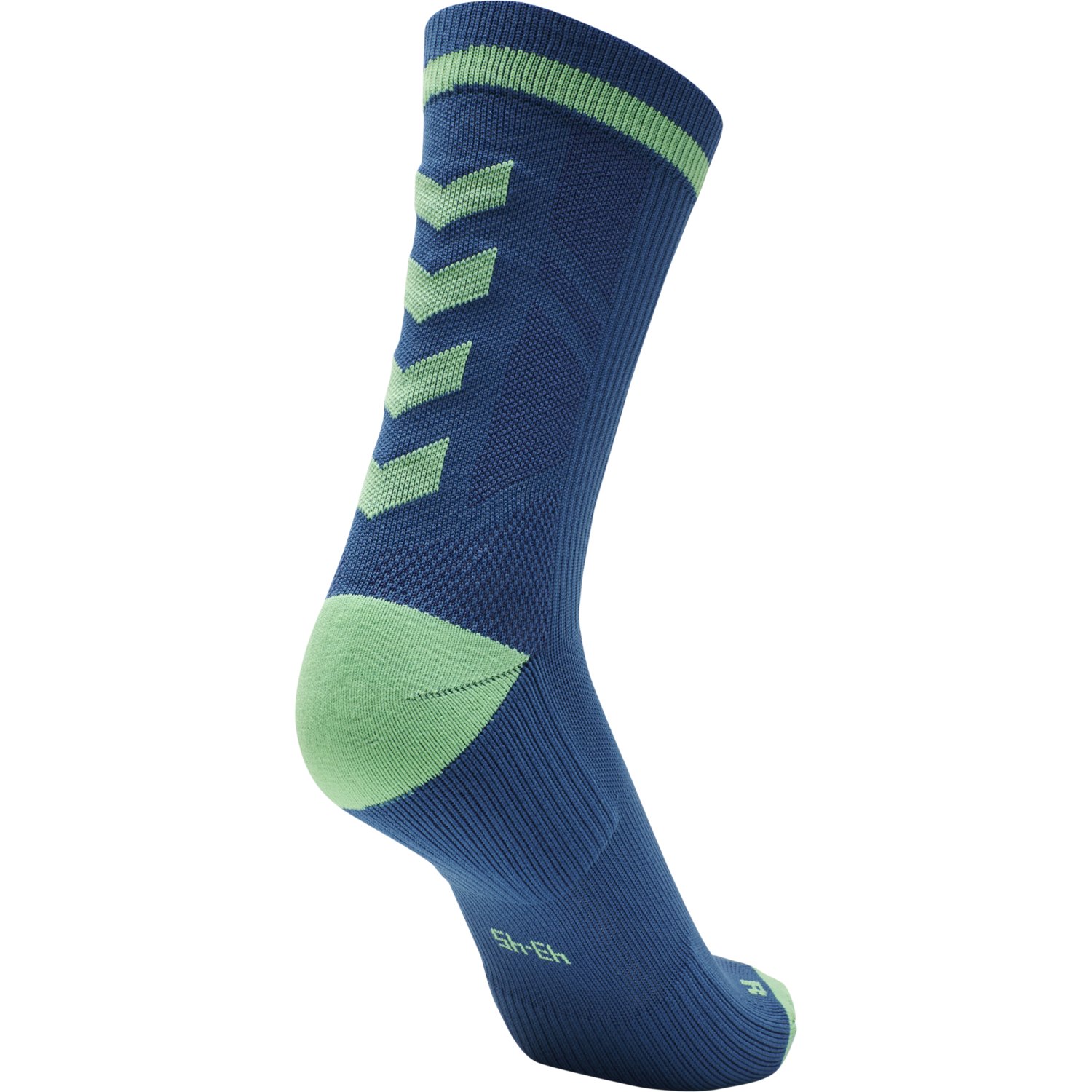 ELITE INDOOR SOCK LOW PA, GREEN ASH/BLUE CORAL, packshot