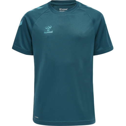 hmlCORE XK CORE POLY TEE S/S KIDS, BLUE CORAL, packshot