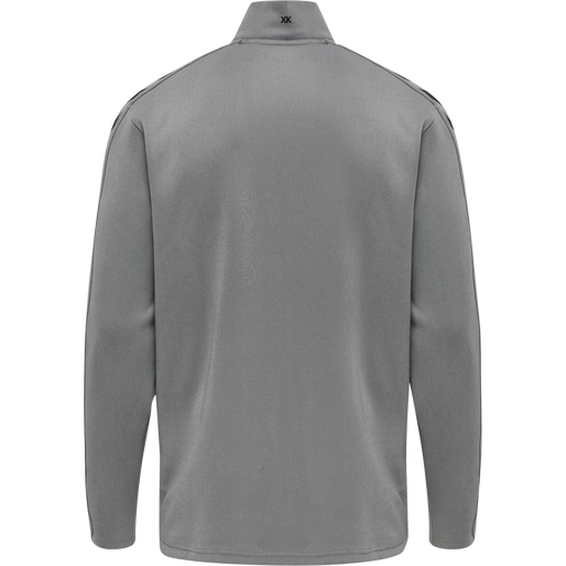 hmlCORE XK POLY ZIP SWEAT, GREY MELANGE, packshot