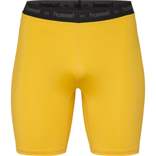 HML FIRST PERFORMANCE TIGHT SHORTS, SPORTS YELLOW, packshot