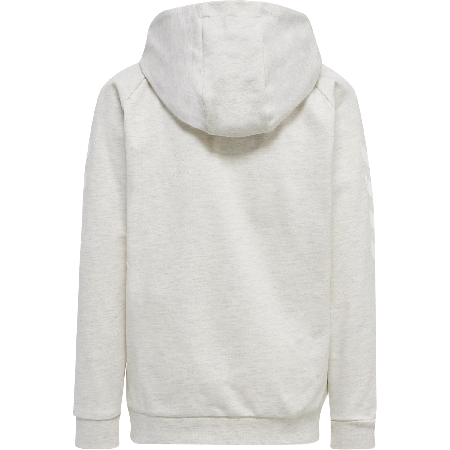 HMLGO COTTON ZIP HOODIE WOMAN, EGRET MELANGE, packshot