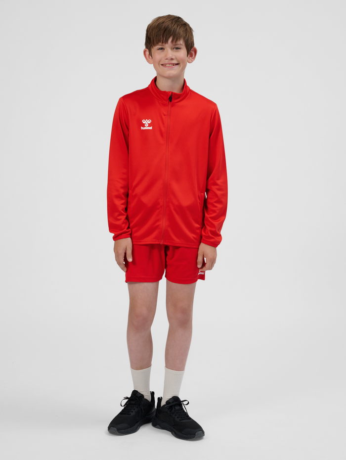 hmlESSENTIAL TRACK JACKET KIDS, TRUE RED, model
