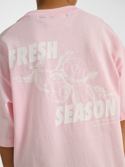 hmlJR LOOSE T-SHIRT S/S STADIUM, PINK-A-BOO, model