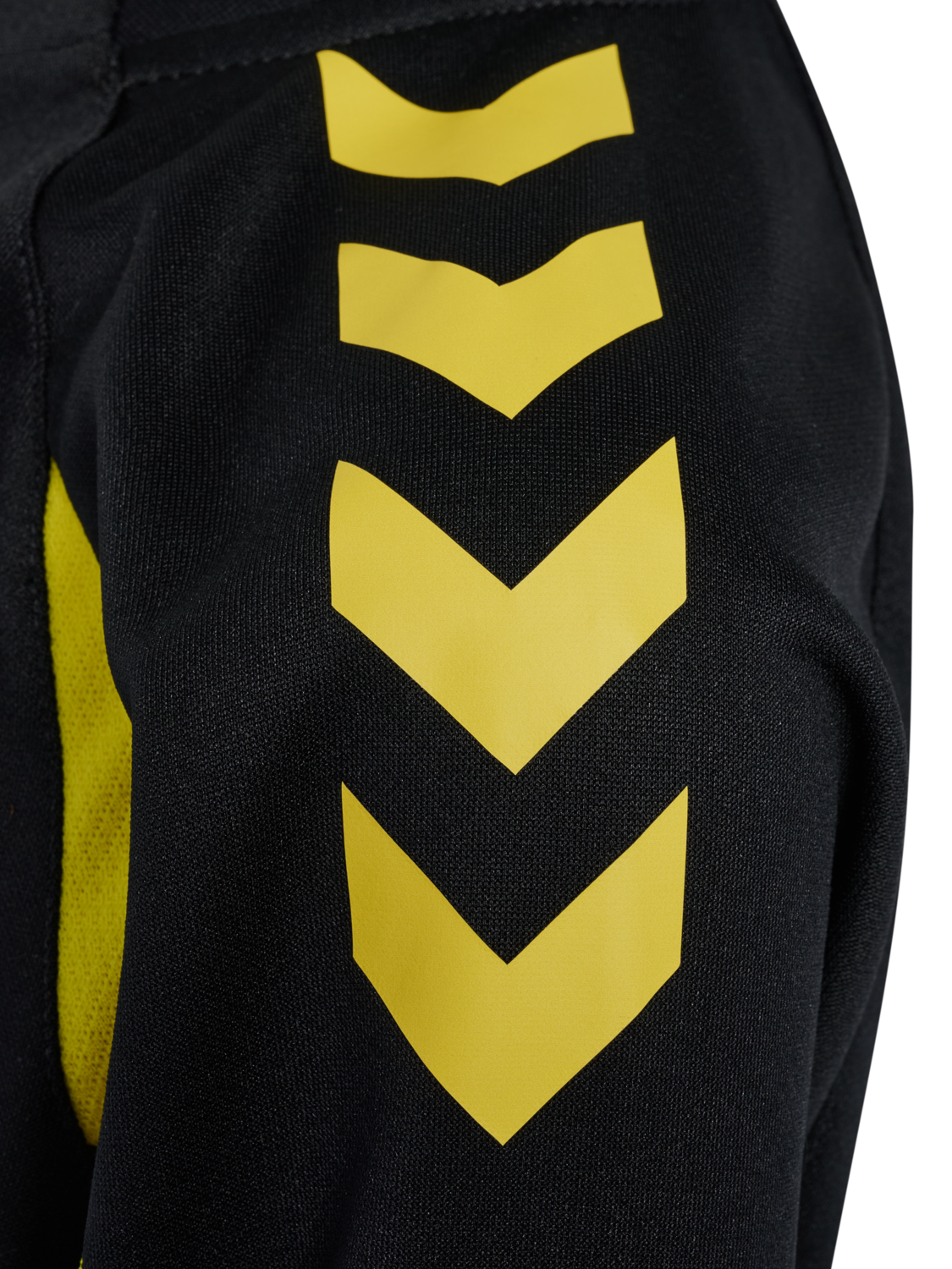 hmlCORE 2.0 HALF ZIP KIDS, BLACK/BLAZING YELLOW, packshot