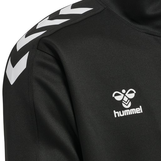 hmlCORE XK POLY ZIP SWEAT, BLACK, packshot