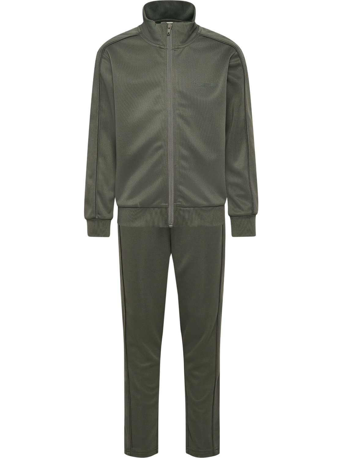 hmlJR REG LOGO TRACK SUIT, CASTOR GRAY, packshot