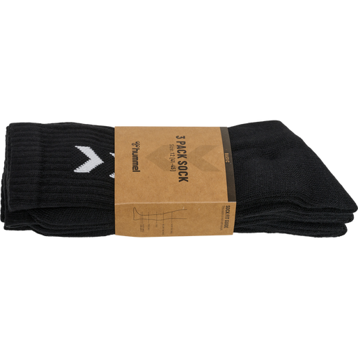 3-Pack Basic Sock, BLACK 3-Pack Basic Sock, BLACK, packshot