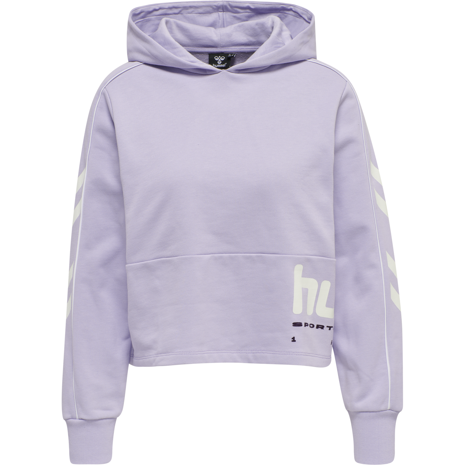 hmlLGC YOKO CROPPED HOODIE, PASTEL LILAC, packshot