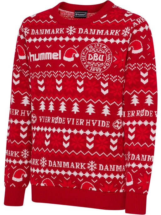 DBU FAN 25 CHRISTMAS SWEATER KIDS, TANGO RED, packshot