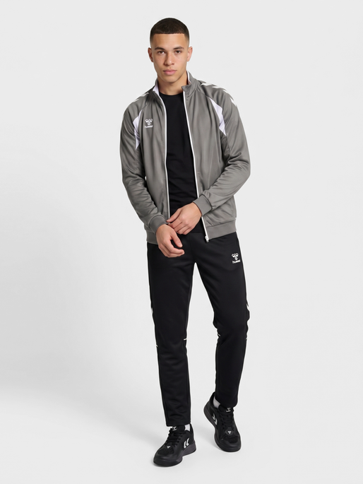 hmlCORE 2.0 TRACK ZIP JACKET, STEEL GRAY/WHITE, model