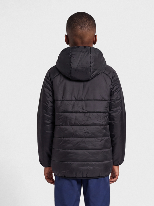 hmlGO QUILTED HOOD JACKET KIDS, BLACK, model