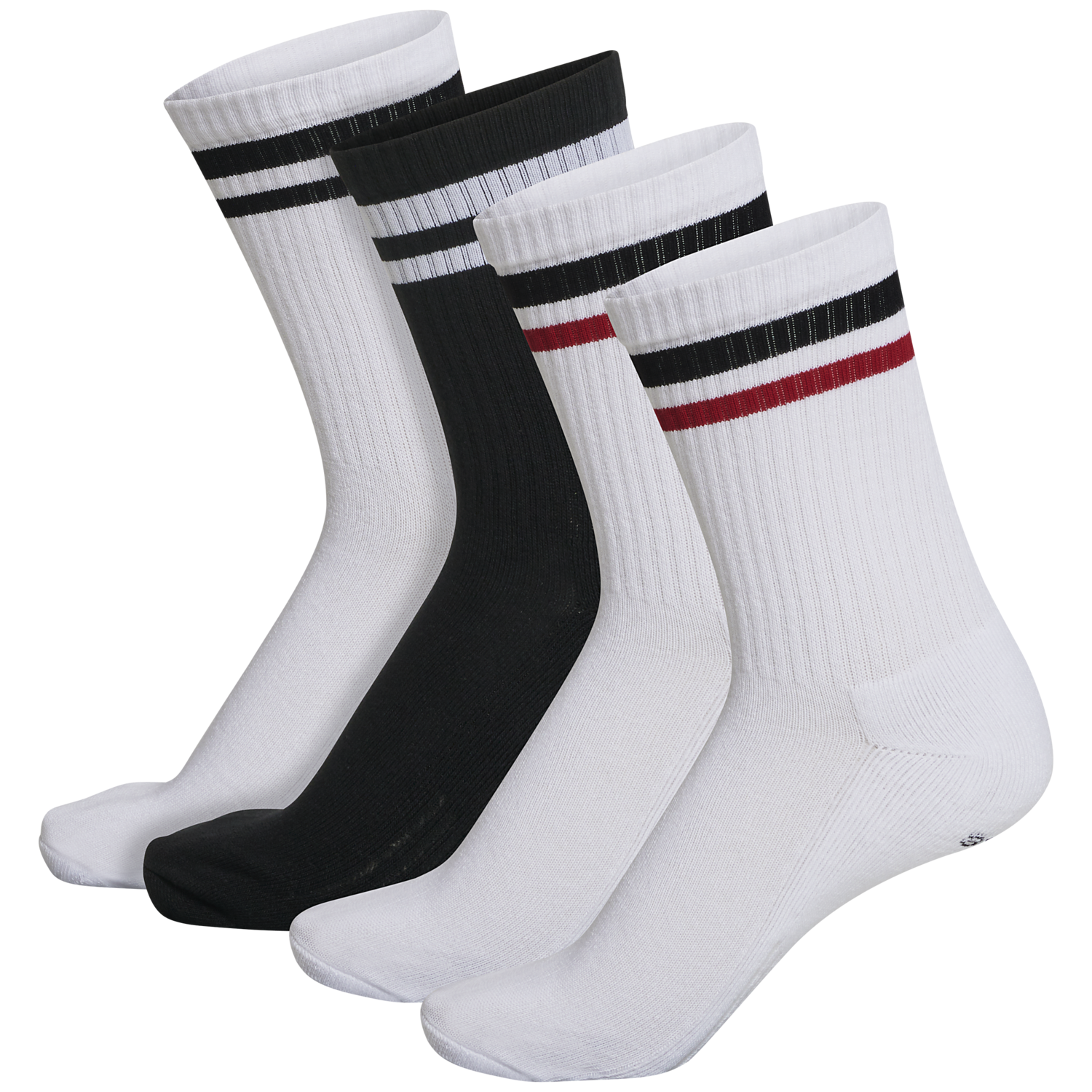 hmlRETRO 4-PACK SOCKS MIX, WHITE/BLACK, packshot