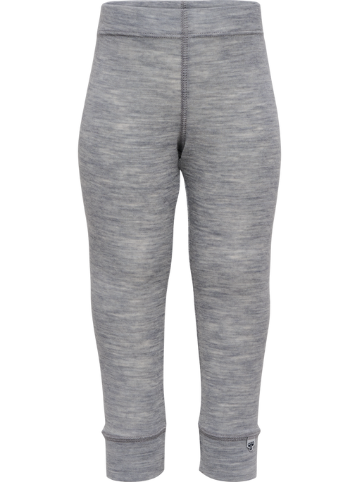 hmlMINI WOOL RIB TIGHTS, GREY MELANGE, packshot
