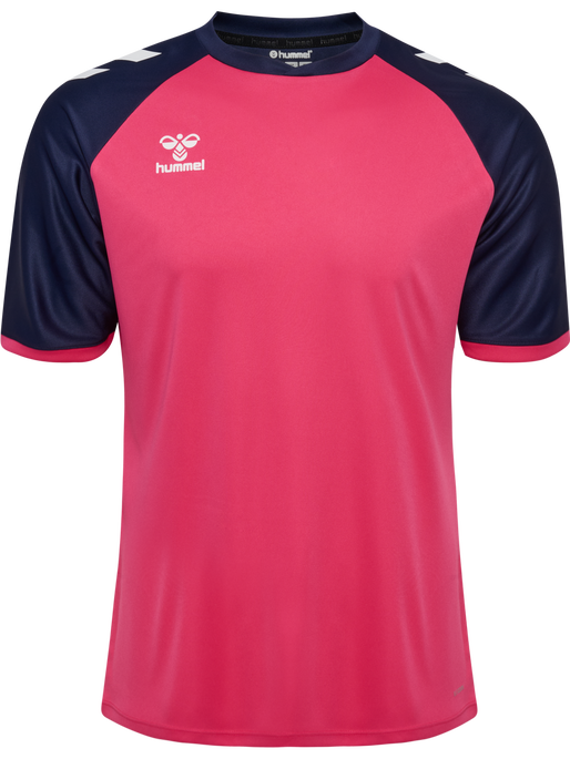 hmlMATCH LEAGUE JERSEY S/S, RASPBERRY SORBET/MARINE, packshot