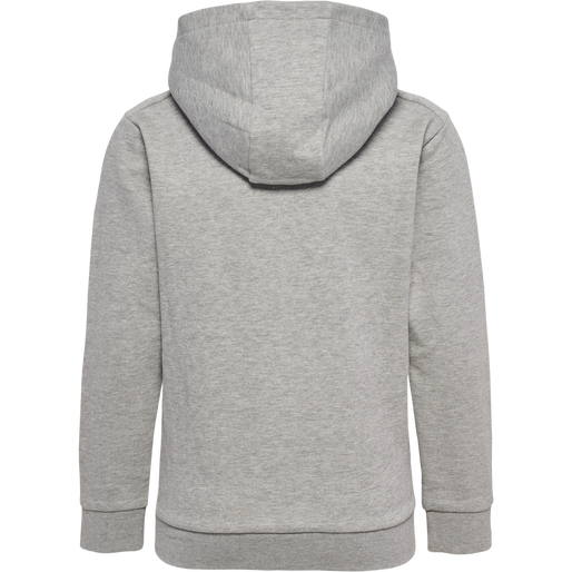 hmlOFFGRID HOODIE KIDS, GREY MELANGE/FORGED IRON, packshot