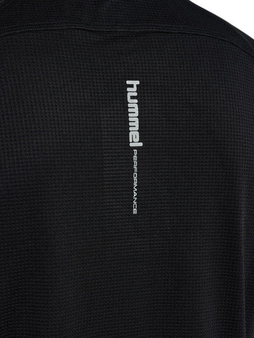 hmlPULSE HALF ZIP MIDLAYER, BLACK, packshot
