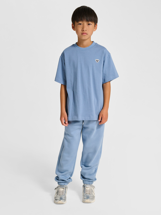 hmlJR LOOSE T-SHIRT S/S BEE, FADED DENIM, model