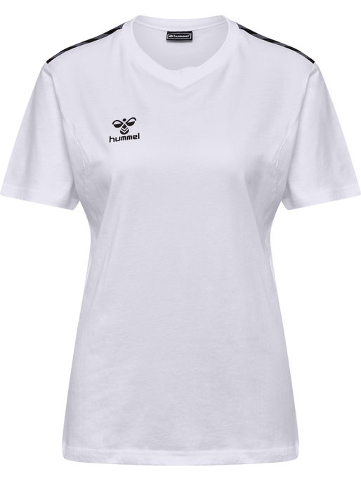 hmlAUTHENTIC CO T-SHIRT S/S WOMAN, WHITE, packshot