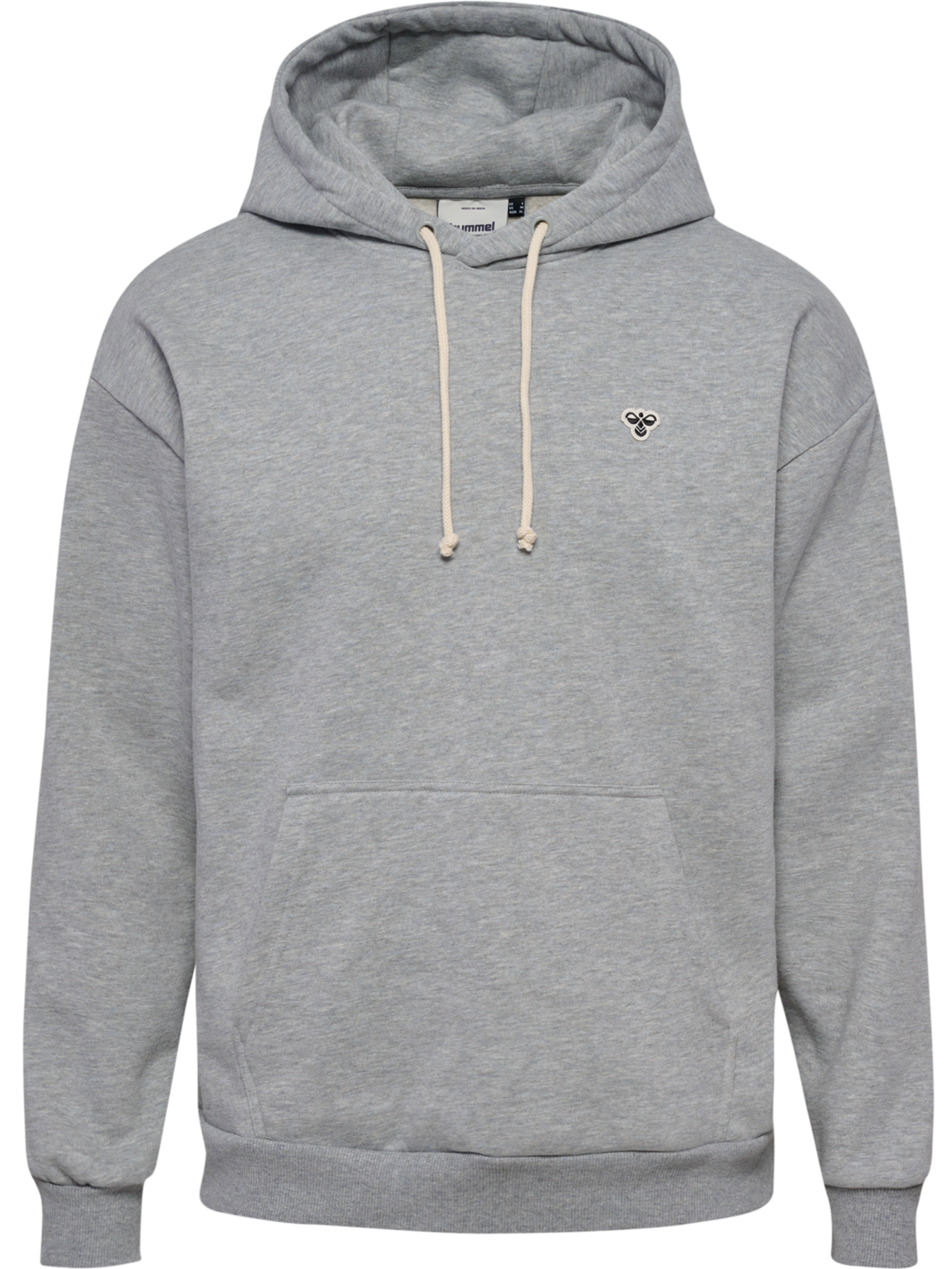 hmlLOOSE HOODIE BEE, GREY MELANGE, packshot
