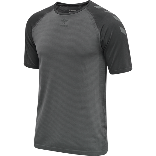 hmlPRO GRID SEAMLESS S/S, FORGED IRON/QUIET SHADE, packshot