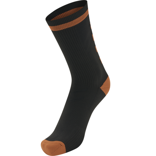 ELITE INDOOR SOCK LOW, BLACK/ORANGE TIGER, packshot