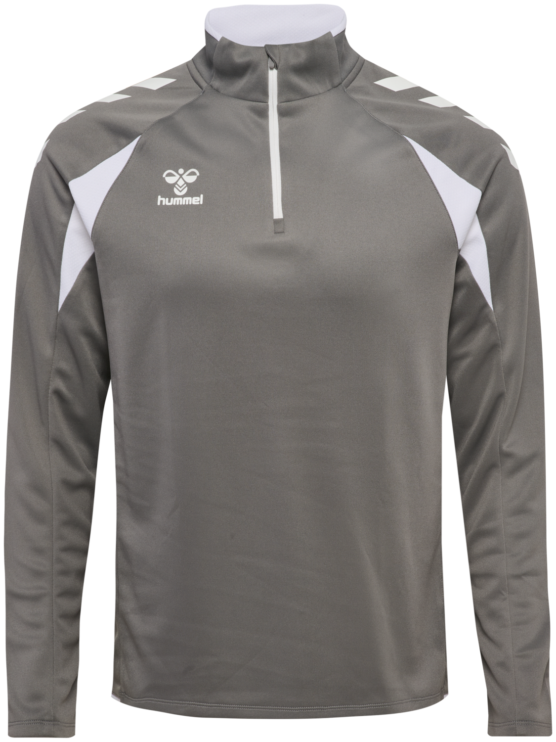 hmlCORE 2.0 HALF ZIP, STEEL GRAY/WHITE, packshot