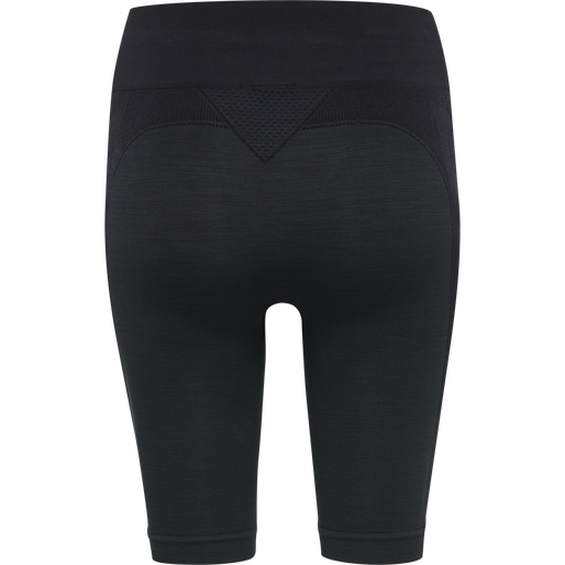 hmlCLEA SEAMLESS CYCLING SHORTS, BLACK MELANGE, packshot