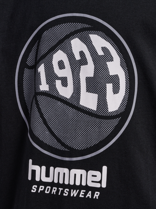 hmlLEO T-SHIRT S/S, BLACK hmlLEO T-SHIRT S/S, BLACK, packshot