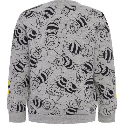 hmlMAYA AOP CREWSUIT, GREY MELANGE hmlMAYA AOP CREWSUIT, GREY MELANGE, packshot