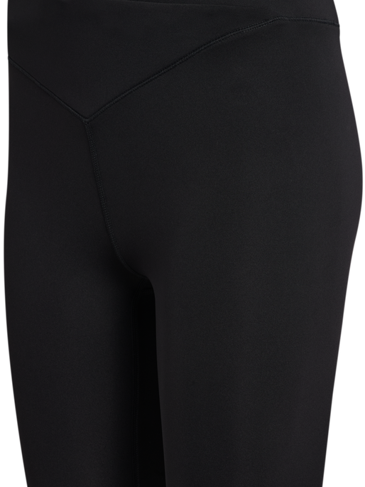 hmlYOGA WRAP HIGH WAIST W TIGHTS, BLACK, packshot