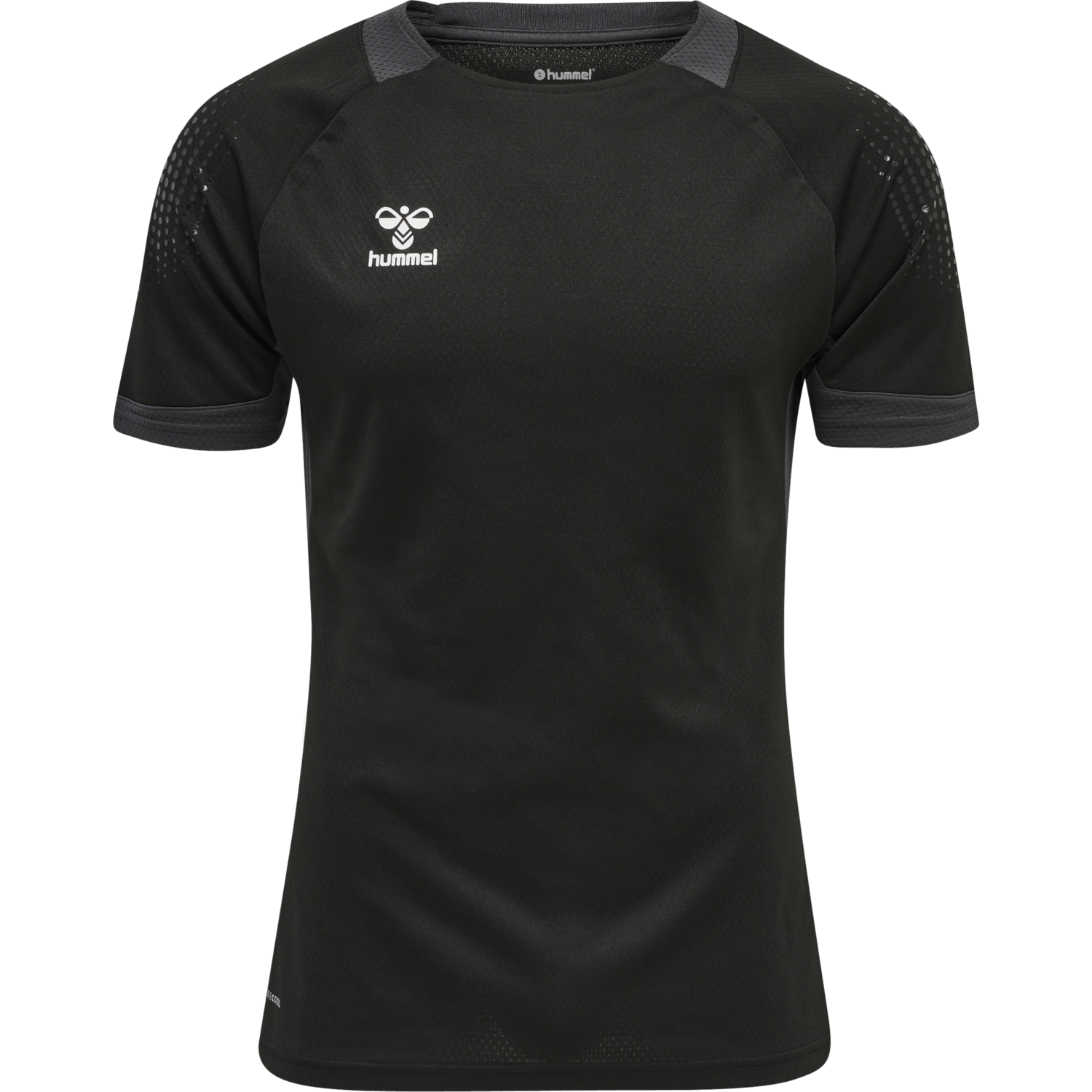 hmlLEAD S/S POLY JERSEY, BLACK, packshot