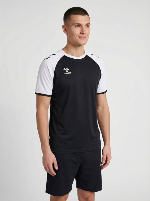 hmlMATCH LEAGUE JERSEY S/S, BLACK/WHITE, model